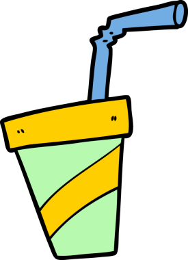 Bir insan tarafından çizilmiş gazoz içeceği.