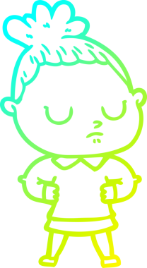 Bir insan tarafından çizilmiş soğuk bir çizgi film çizimi.