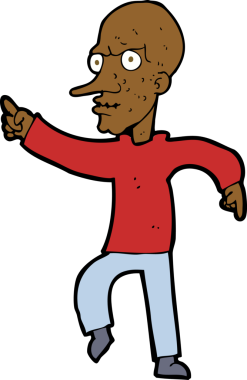 Bir insan tarafından çizilmiş kızgın yaşlı bir adam.