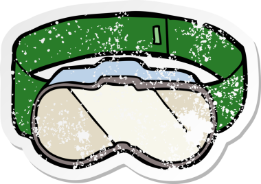 Bir insan tarafından çizilmiş karikatür gözlüğünün sıkıntılı çıkartması.