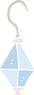 Bir insan tarafından çizilen küpenin düz renk çizimi