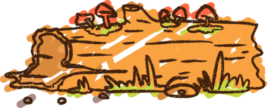 Çürüyen Kütük Tebeşiri Bir insan tarafından çizilmiş