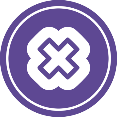 Bir insan tarafından çizilen çarpma işareti dairesel simgesi