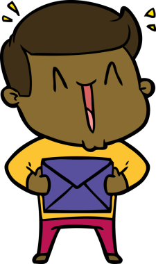 Bir insan tarafından çizilmiş heyecanlı bir çizgi film.