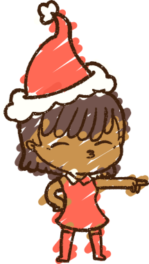 Bir insan tarafından çizilen Noel Kadın Tebeşiri