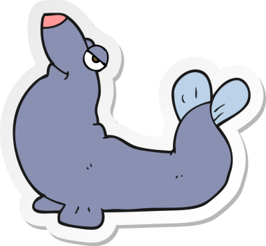 Bir insan tarafından çizilmiş gururlu bir karikatür çıkartması.