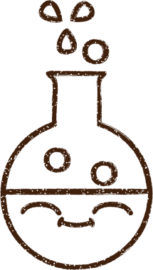 Bir insan tarafından çizilen köpüren Kimyasallar Kömür Çizimi