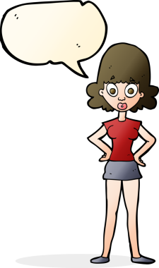 Bir insan tarafından çizilmiş konuşma balonlu bir karikatür.