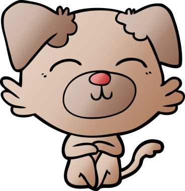 Bir insan tarafından çizilmiş çizgi film köpeği.