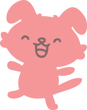 Bir insan tarafından çizilmiş mutlu dans eden köpek.