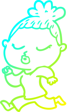 Bir insan tarafından çizilmiş soğuk bir çizgi film çizimi.