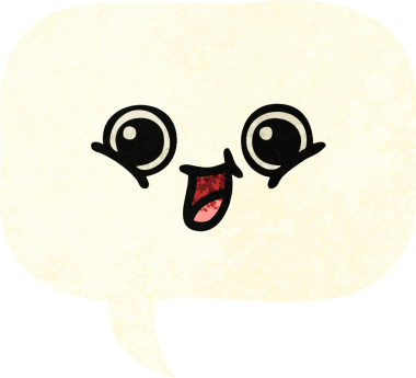 Bir insan tarafından çizilmiş bir konuşma baloncuğunun retro çizim tarzı karikatürü