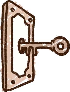 Bir insan tarafından çizilen Anahtar Kilidi Tebeşiri