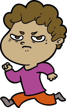 Bir insan tarafından çizilmiş kızgın bir adam.