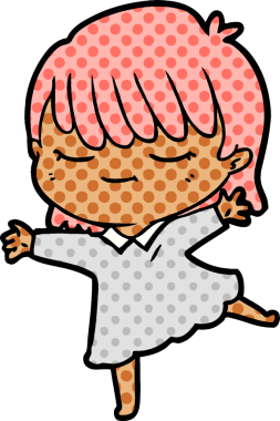 Bir insan tarafından çizilmiş karikatür kadın.