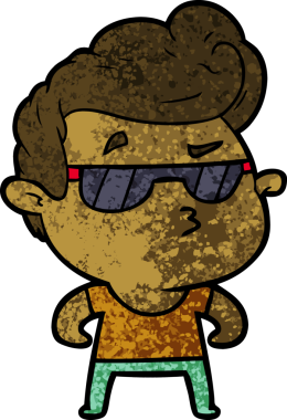 Bir insan tarafından çizilmiş havalı bir çizgi film.