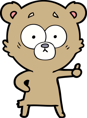 Bir insan tarafından çizilmiş bir çizgi film karakteri.