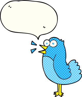 Bir insan tarafından çizilmiş serbest çizilmiş çizgi roman konuşma balonu çizgi film kuşu