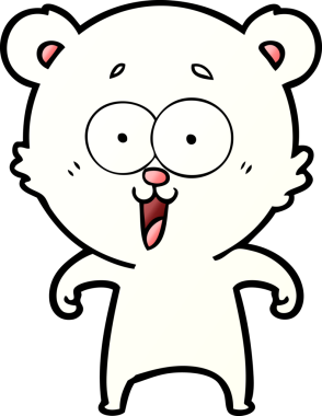 Bir insan tarafından çizilmiş kutup ayısı karikatürü