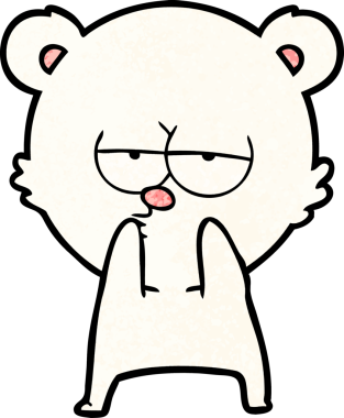 Bir insan tarafından çizilmiş kutup ayısı karikatürü