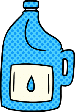 Bir insan tarafından çizilmiş büyük bir içki şişesinin karalaması.