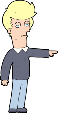 Bir insan tarafından çizilmiş çizgi filmdeki adam.