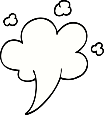 Bir insan tarafından çizilmiş karikatür rüzgarı.