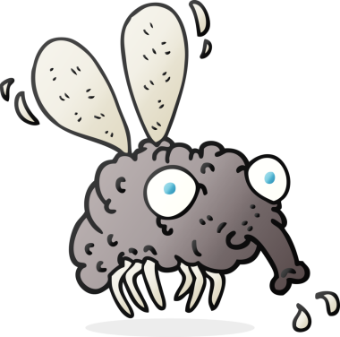 Bir insan tarafından çizilmiş serbest çizim çizgi film sineği