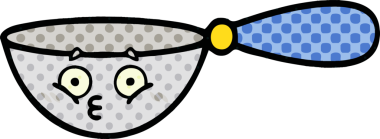 Bir insan tarafından çizilmiş bir kaşık çizgi romanı.