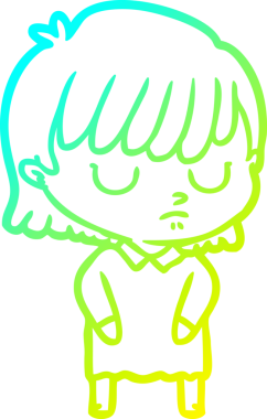 Bir insan tarafından çizilmiş bir karikatür kadın çizimi.