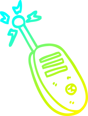 Soğuk gradyan çizgisi bir insan tarafından çizilmiş bir çizgi film telsizi.