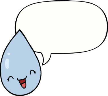 bir insan tarafından çizilmiş konuşma baloncuklu çizgi film yağmur damlası