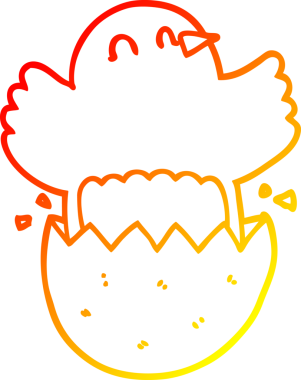 Bir insan tarafından çizilmiş, karikatür çizen bir tavuğun sıcak çizgisi.