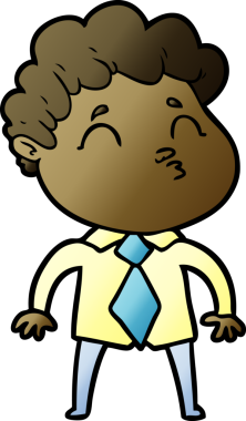 Çizgi film adamı somurtuyor Bir insan tarafından çizilmiş