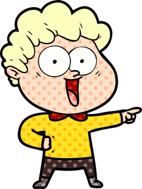 Bir insan tarafından çizilmiş mutlu bir adam.