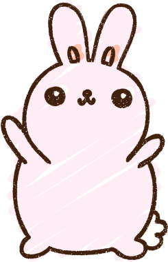 Bir insan tarafından çizilmiş tavşan tebeşiri.