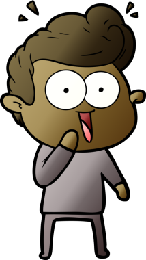 Bir insan tarafından çizilmiş karikatür adam.