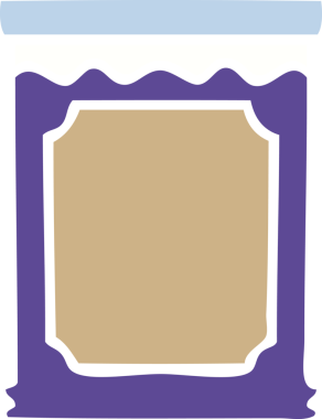 Bir insan tarafından çizilmiş garip çizgi film kavanozu.