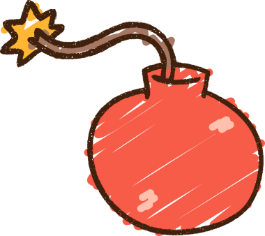 Yuvarlak Bomba Tebeşiri Bir insan tarafından çizilmiş