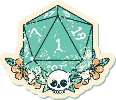 Doğal bir zarın grunge sticker 'ı bir insan tarafından çizilmiş çiçek elementleriyle yuvarlanıyor.