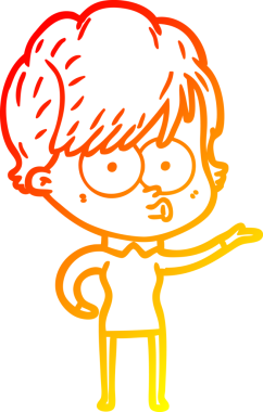 Bir insan tarafından çizilmiş bir karikatür kadın çizimi