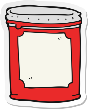 Bir insan tarafından çizilmiş bir çizgi film etiketi.