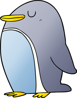 bir insan tarafından çizilmiş penguen çizgi filmi