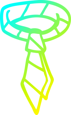 Bir insanın çizdiği karikatür ofis kravatının soğuk gradyan çizgisi.