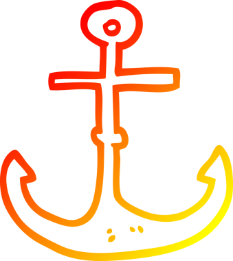 Bir insan tarafından çizilen karikatür gemisinin sıcak çizgi çizimi