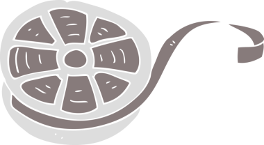 Bir insan tarafından çizilen filmin düz renk çizimi