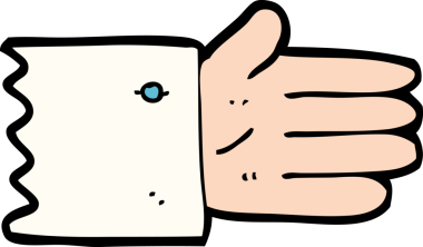 bir insan tarafından çizilmiş açık el sembolü.