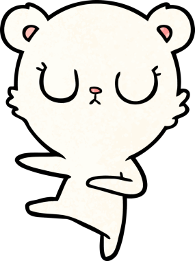 Bir insan tarafından çizilmiş kutup ayısı karikatürü