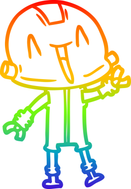 gökkuşağı gradyan çizgisi bir insan tarafından çizilmiş robot çizgi