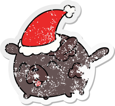 Bir insan tarafından çizilmiş kawaii köpeği etiketli el çizimi.